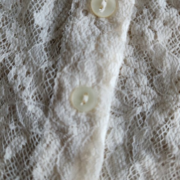 Women's Lucky Brand Lace Overlay Blouse Cream XS. - Picture 11 of 12